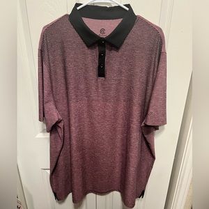Men's Champion Polo Stretch Comfort Shirt Size XXL Heather Maroon